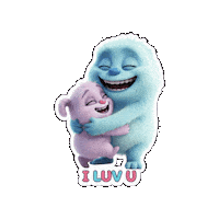 I Love You Hug Sticker by The Fuzzlets