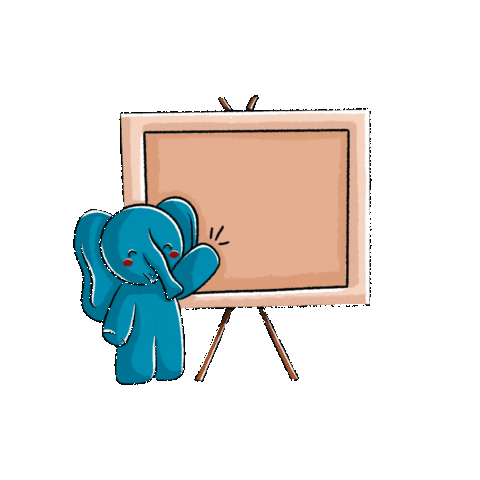 Elephant Presenting Sticker by Dramblys