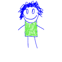 PrintMeDoodles happy kids jump drawing Sticker