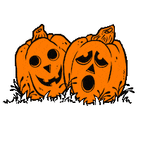 meaganmeli halloween spooky pumpkins meagan meli Sticker