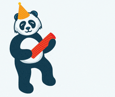 Celebration Panda GIF by Instructure: Makers of Canvas