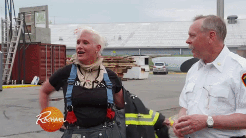 happy firefighter GIF by Rachael Ray Show