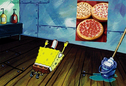 pizza spongebob GIF