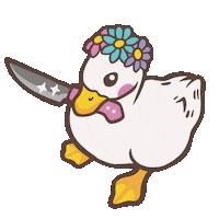 inkaruska duck peace was never an option inkaruska knifeduck Sticker