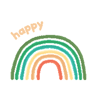 Happy Birthday Rainbow Sticker by Wiwiurka