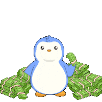 Money Im Rich Sticker by Pudgy Penguins