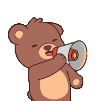 Say It Louder Teddy Bear Sticker by BEARISH