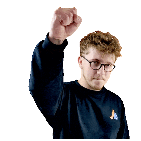 Glasses Pointing Sticker by vlaamsejeugdraad