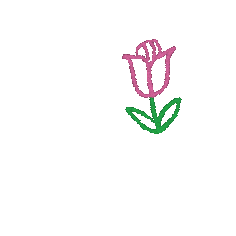 harapecourara 花 手書き tulip てがき Sticker