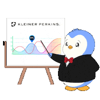 Invest Kleiner Perkins Sticker by Pudgy Penguins