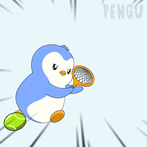 Sport Serve GIF by Pudgy Penguins