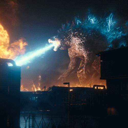 GodzillaVsKong fight fire godzilla flames GIF