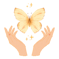 Hands Butterfly Sticker by kyrahowearth