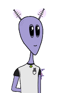 Give I Love You Sticker by Lonely Aliens