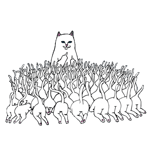 RIPNDIP_CAT angry alien angel balloon Sticker