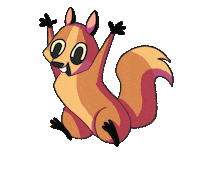 laurukio happy jump squirrel joyful Sticker