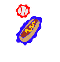 Hot Dog Summer Sticker