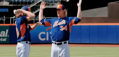 stretching jacob degrom GIF by MLB