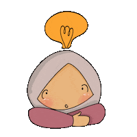 hoodncape girl light thinking think Sticker
