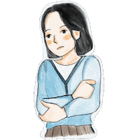 Sad Girl Sticker