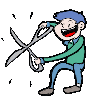 Logo Knippen Sticker