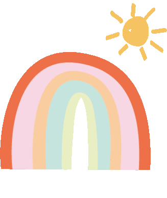 Rainbow Sun Sticker by Pluk Amsterdam