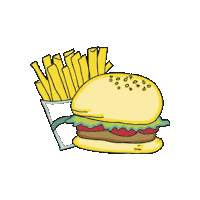 Foodie Fries Sticker by Kazouvakanties