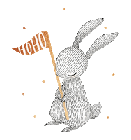 Christmas Bunny Sticker