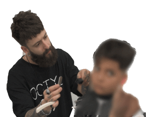 barbero afeitar Sticker by OCTYL