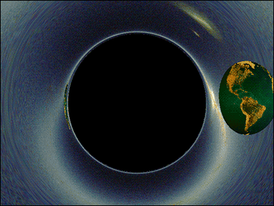 black hole earth GIF