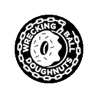 wreckingballdoughnuts dundee wrecking ball doughnuts wreckingballdoughnuts dundee doughnuts Sticker