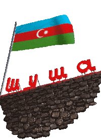 dimexart azerbaijan karabakh qarabag azerbaijan flag Sticker