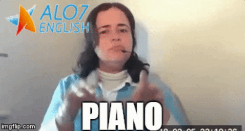 piano total physical response GIF by ALO7.com