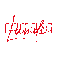 Monday Rouge Sticker by Immobilière Vanesse