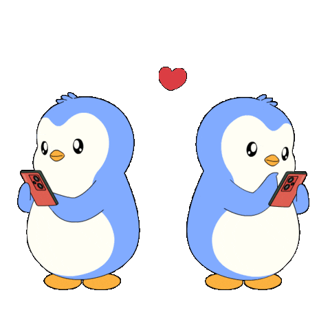 Text Love Sticker by Pudgy Penguins