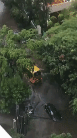 Heavy Rain Swamps Vehicles in South Jakarta