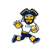 Blue And Gold Football Sticker by ETSU