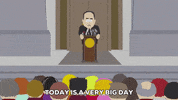 podium talking GIF by South Park 