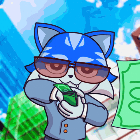 Make It Rain Cat GIF by Toshithecat