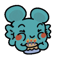 Happy Birthday Octopus Sticker by The Space Wanderer