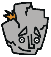 Rockhead Smile Sticker by CapstonePub