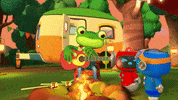 Party Camping GIF by moonbug