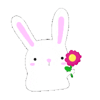 Spring Bunny Sticker by La Pradera Online