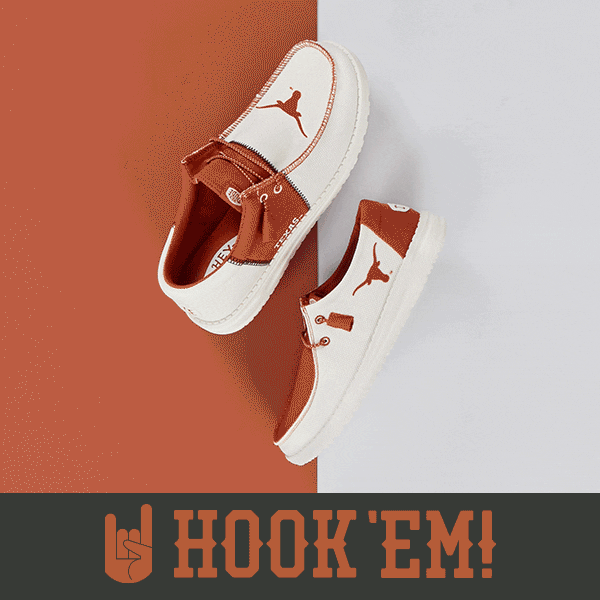 heydude_shoes texas hookem heydude texasfootball GIF