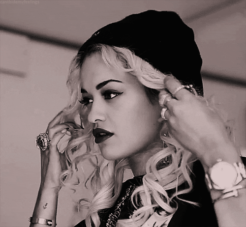 rita ora curls GIF