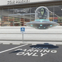 Ufo Landing GIF by Lonely Aliens