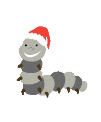 Christmas Caterpillar Sticker by Insect Lore