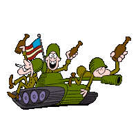 World War Ii Usa Sticker by Drunk History