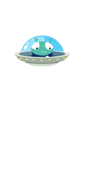 Flying Saucer Animation Sticker by ESCENA CUATRO