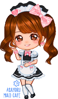 asayoru_cafe kawaii cafe chibi anime girl Sticker